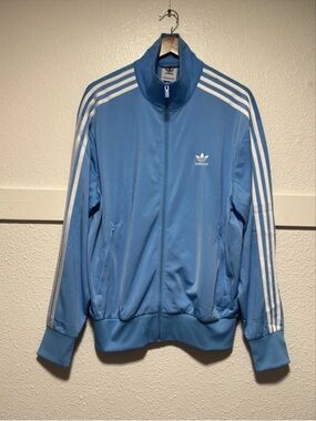 Adidas Firebird Track Jacket Semi Blue White Full Zip Originals Mens Sz M IR9909